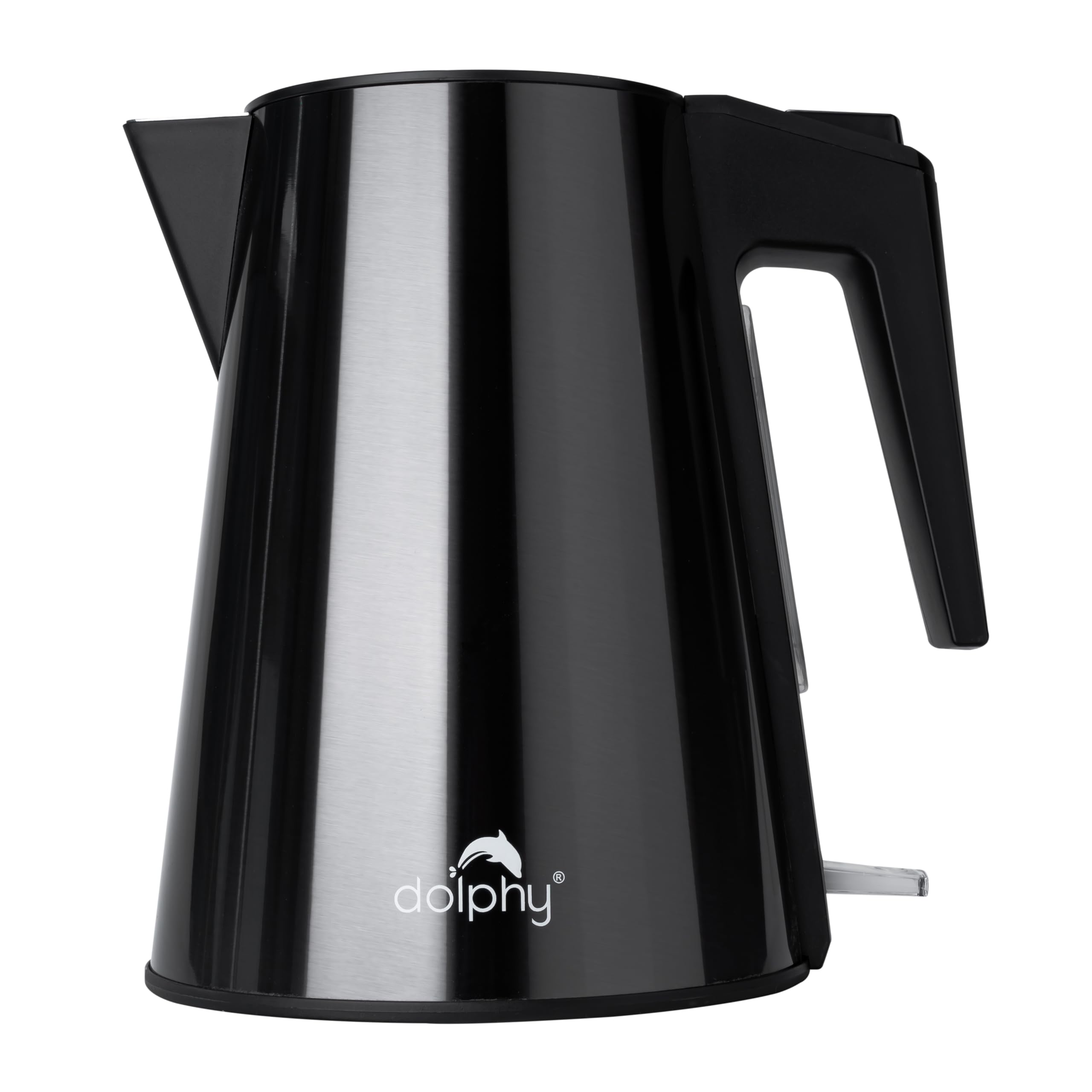 Dolphy 1.2 Liter Electric Kettle - 304 Stainless Steel + ABS Cordless Tea Kettle 1000-1200W with Auto Shut-Off, Dry-Boiling Protection-Black-image-37