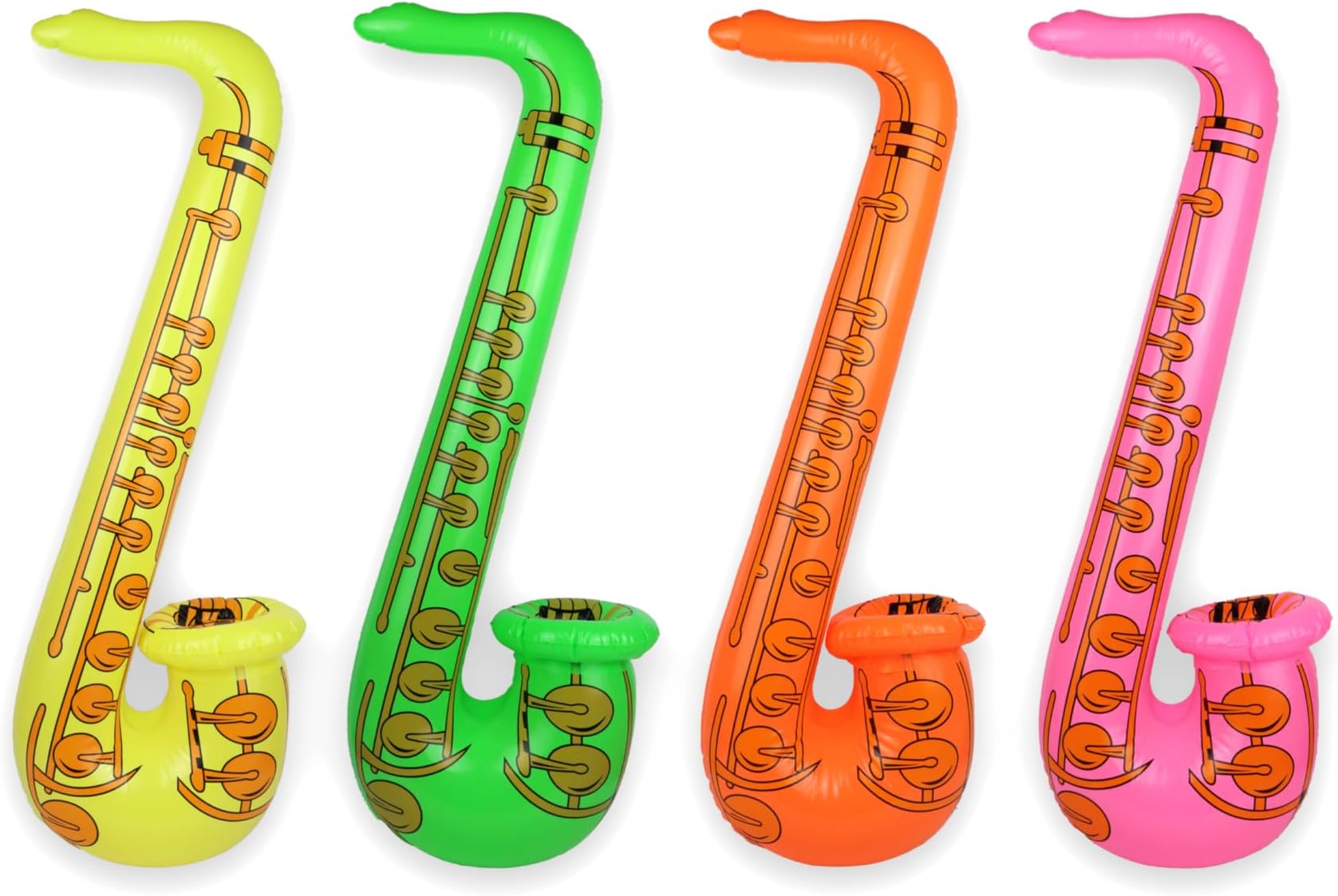 HENBRANDT 1 x Fancy Dress Party Inflatable 75cm Coloured Jazz Saxaphone