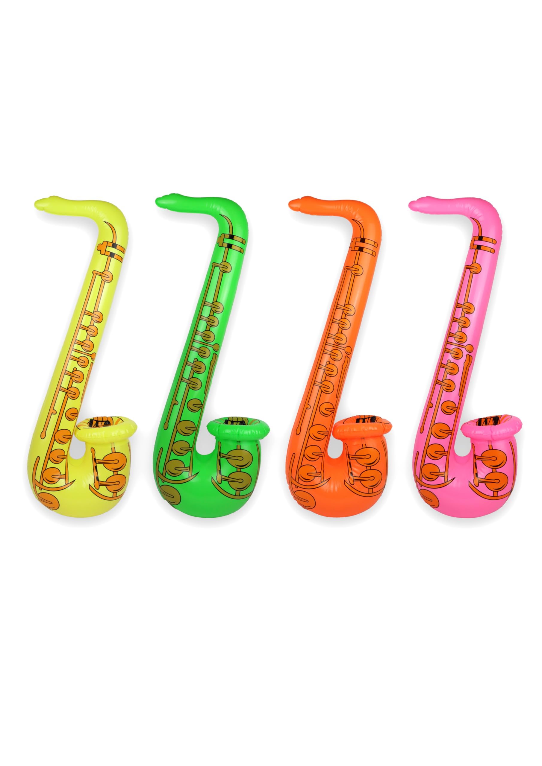 Henbrandt Inflatable Saxophone 4 Assorted Neon Colours (75Cm)