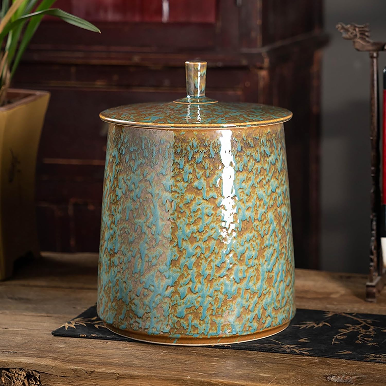 Large Rice Storage Container with Lids Rice Dispenser Kitchen Grain Storage Tank Grain Dispenser for Pantry Kitchen Flour Dispenser Container for Rice(A,Capacity 5KG)