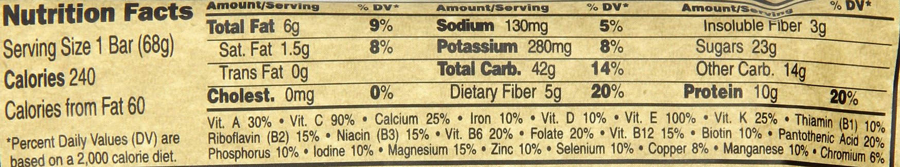 Cliff Bar Clif Bar, Og, Choc Almd Fdg, 68 g (Pack of 12) [Kohlenhydrate]