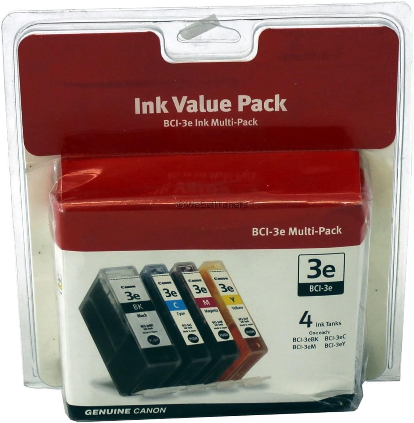 Canon BCI-3E Ink Cartridge Multipack - Black & Color For Canon Printers