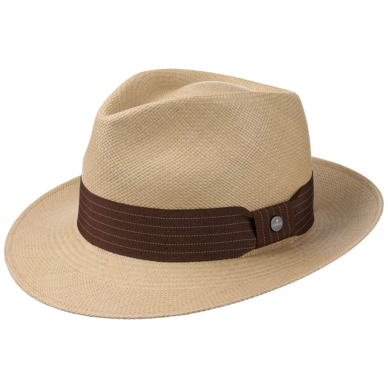 Lierys Brown Rockfall Panama Hat Women/Men Beige-Brown 7 5/8-7 3/4