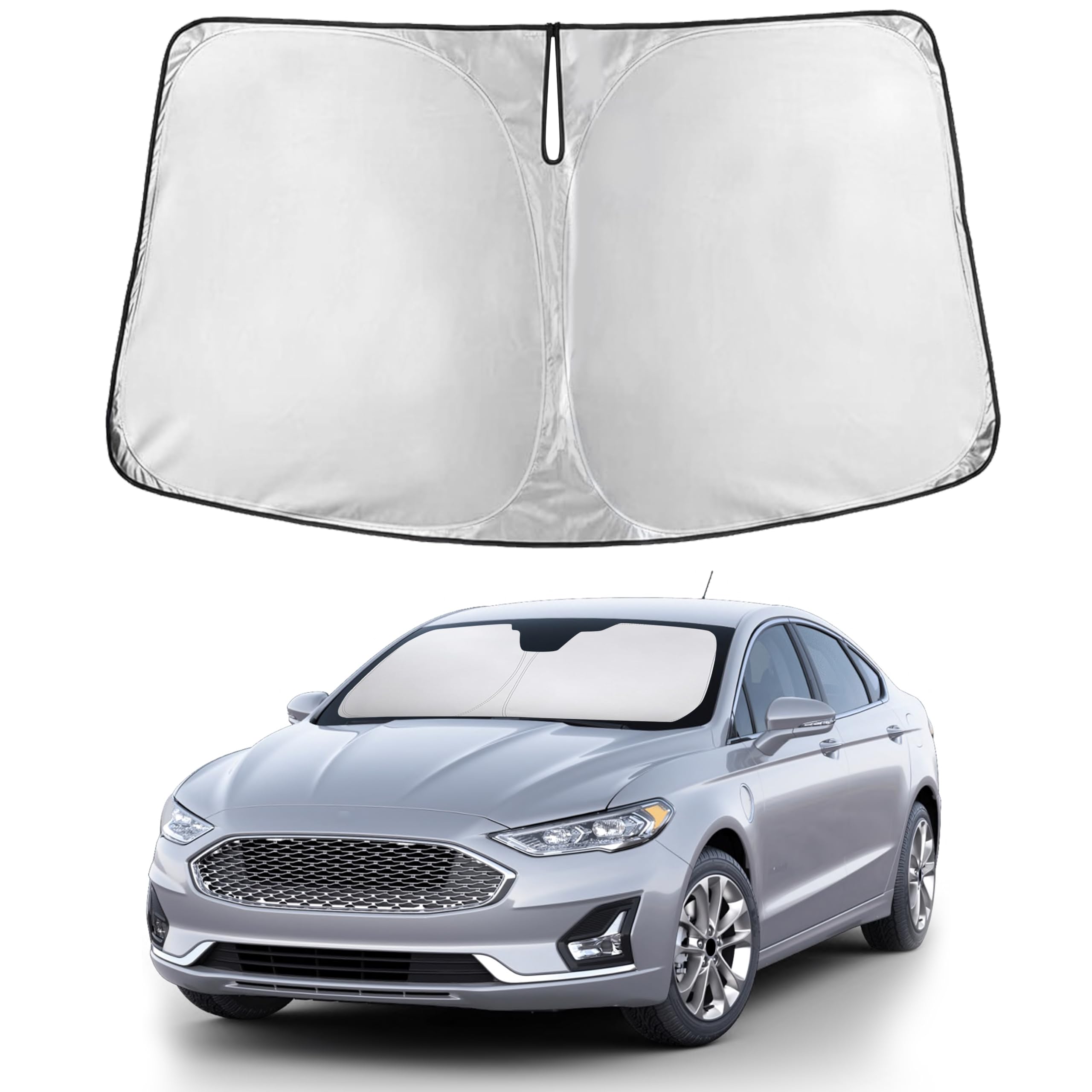 EcoNour Windshield Sun Shade Compatible for Ford Fusion 2013–2020 2021
