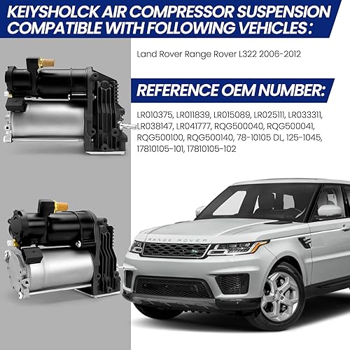 Miniatura 6 de Reemplazo de la bomba del compresor de la suspensión del paseo del aire para Land Rover Range Rover L322 2006-2012 LR010375 LR011839 LR015089