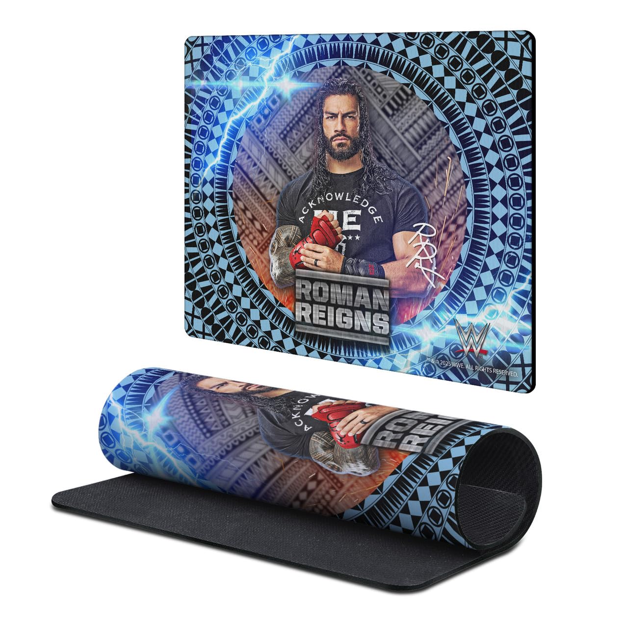 Head Case Designs Officially Licensed WWE Tribal Pattern Roman Reigns 9.84 x 11.81 x 0.12 inches (250 x 300 mm) - S Gaming Office Desk PC Keyboard Mouse Mat Pad โ image 1