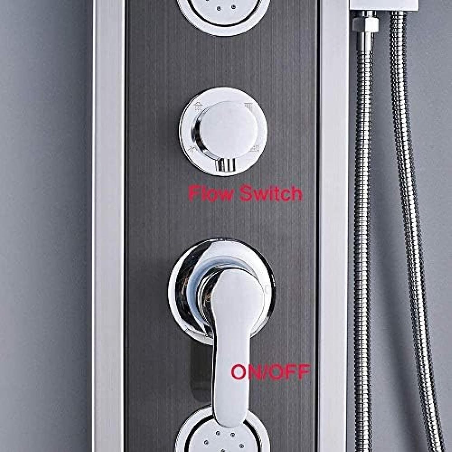 LED Shower Panel Column Tower Suit Bathroom Waterfall Rainfall Temperature Screen with Handheld Shower Massage Jets Black Oil Rubbed Bronze