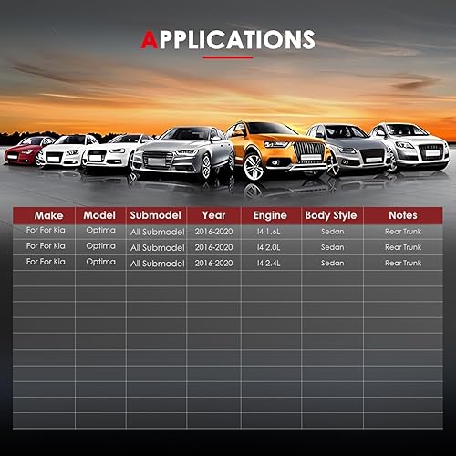 Miniatura 5 de CCIYU Actuador de bloqueo de puerta trasera del maletero compatible con Kia Optima Sedan 2016 17 18 19 2020 pestillo de bloqueo de puerta trasera