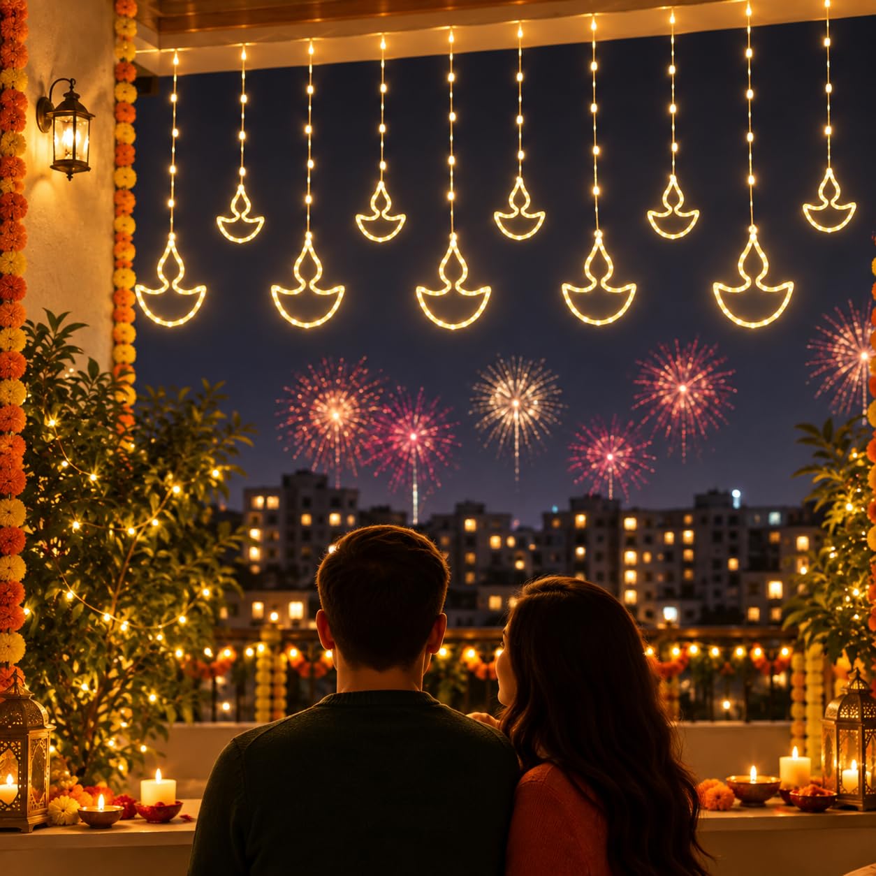 Fairy Curtain Lights - 300 LED Warm White -12
