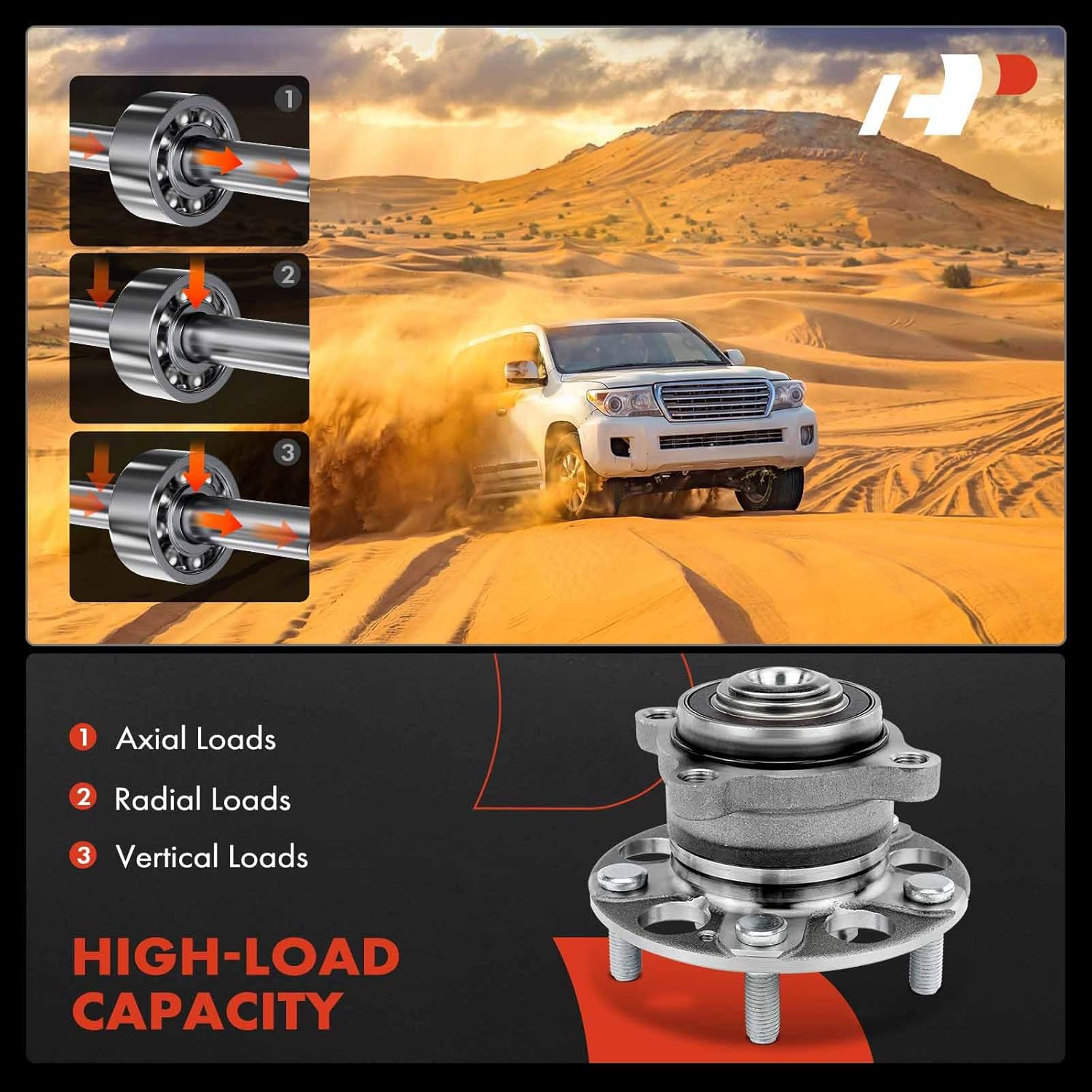 A-Premium Rear Wheel Bearing and Hub Assembly with 5-Lug Compatible with Honda Accord 2008-2012 & Acura TSX 2009-2014 - Image 5