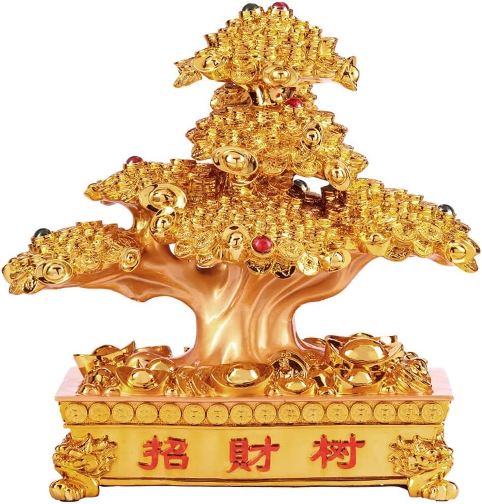 Office Ornaments Lucky Feng Shui Decorations Golden Decorations Gifts for Shop Opening Gifts for Friends (Color : Gold, Size : 38x27x40cm)