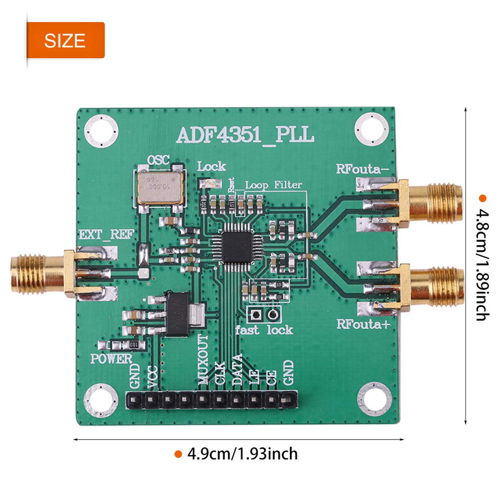 35M-4.4GHz Module Synthétiseur de Fréquences Radioélectrique Carte Source de RF ADF4351-PLL