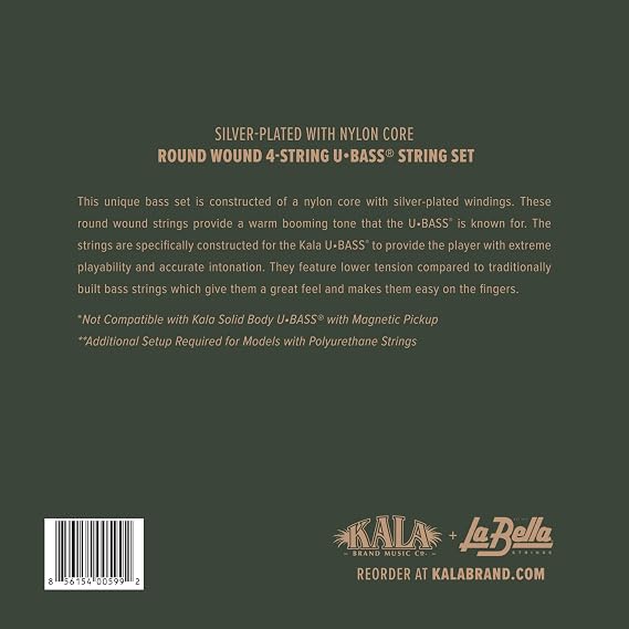 Kala Metal Round Wound UBASS Strings