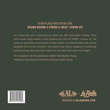 Kala Metal Round Wound UBASS Strings