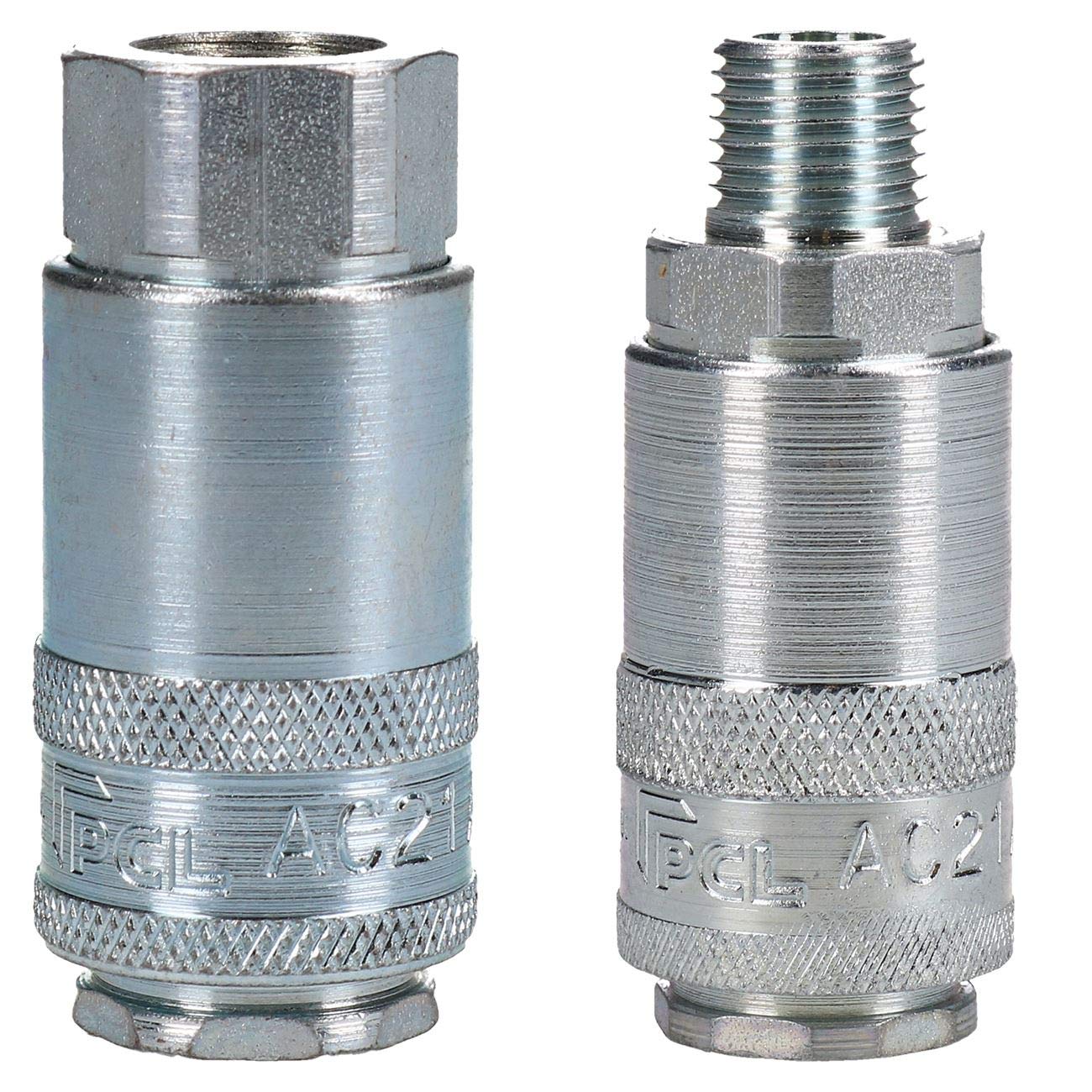Raccord femelle 1/4 ONE TOUCH PCL anti-perte de pression pour flexible d'air