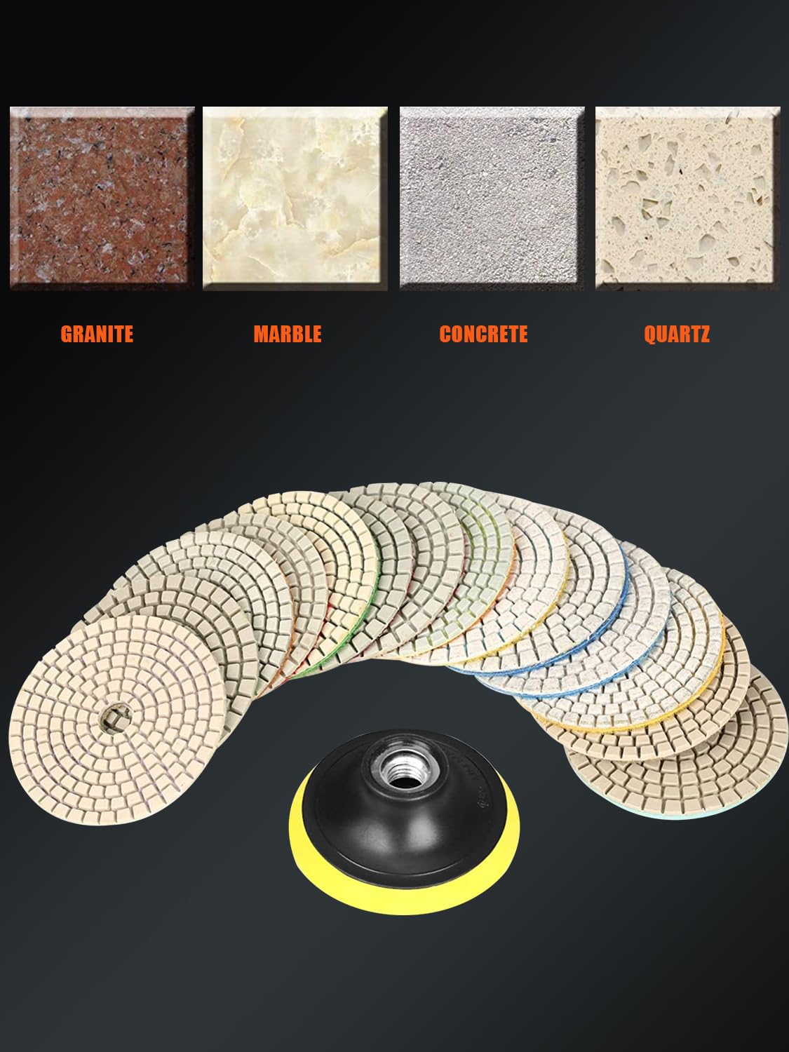 Diamond Polishing Pads - Granite, Marble & Stone -5 Diamond Polishing Pads - Granite, Marble & Stone -5