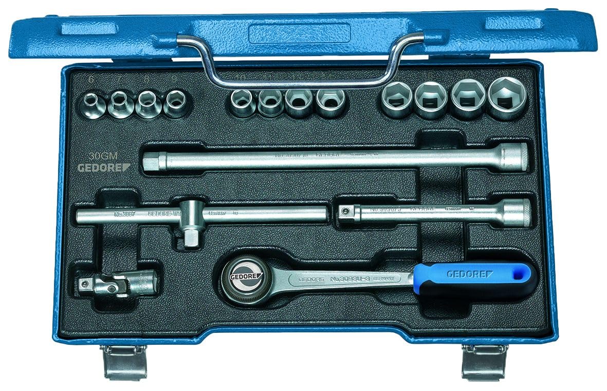 GEDORE D 30 GMU-10 zestaw kluczy nasadowych 3/8" 17-TLG 6-19 mm