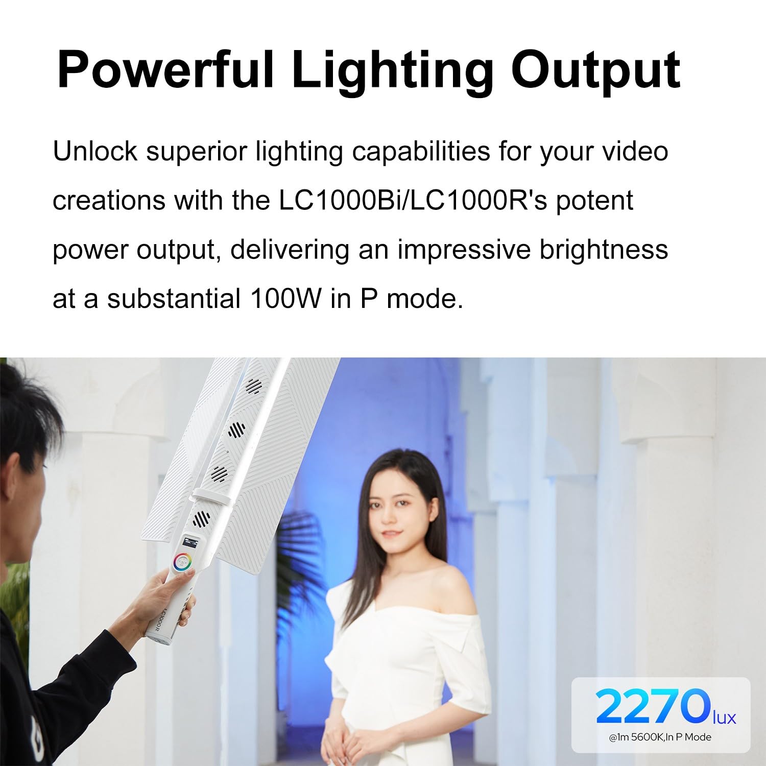 GODOX LC1000 R LC1000R 100W Handheld RGB LED Light Stick Lighting