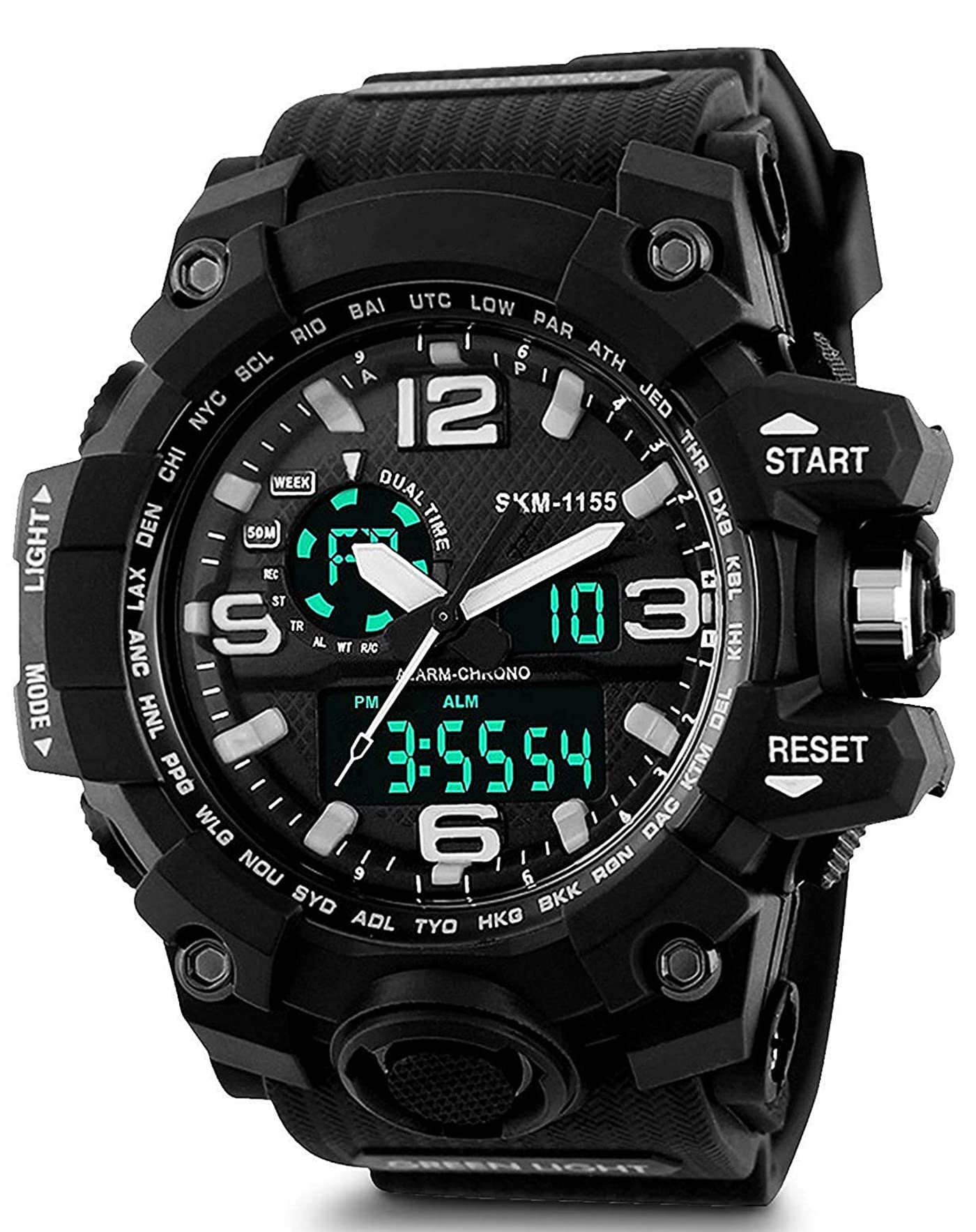 Shocknshop Rubber Analog Digital Multifunction Sports Watch For Men And Boys With Backlight Alarm Snooze Stopwatch -Skm08 (Yellow), Black Dial, Multi-Color Band (B0BH4N24S9) Amazon Price History, Amazon Price Tracker