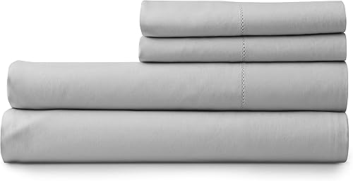 Miniatura 4 de MARTHA STEWART Juego de sábanas de lujo de tamaño individual, 3 piezas, 100% algodón orgánico sin OMG, 200 hilos, transpirable, suave, bolsillo