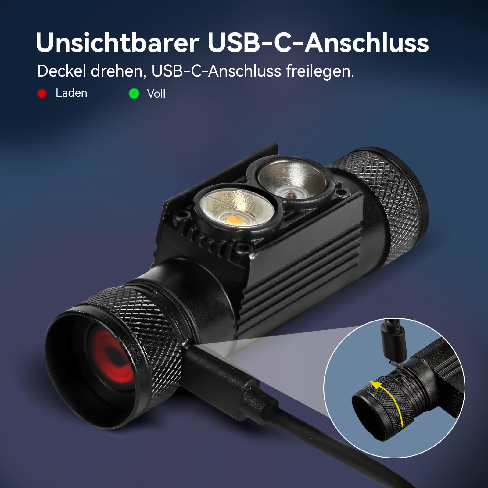 Sofirn D25LR/H25LR Stirnlampe Rotlicht 660nm, 90 High CRI Kopflampe Stirnlampe LED Wiederaufladbar USB C, IPX6 Wasserdicht & Leicht für Joggen, Angeln, Jagd.