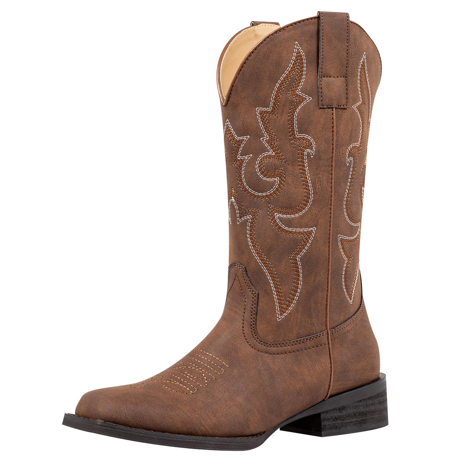 SheSole Square Toe Cowboy Boots for Women Cowgirl Boots Wide Calf Riding Western Boots