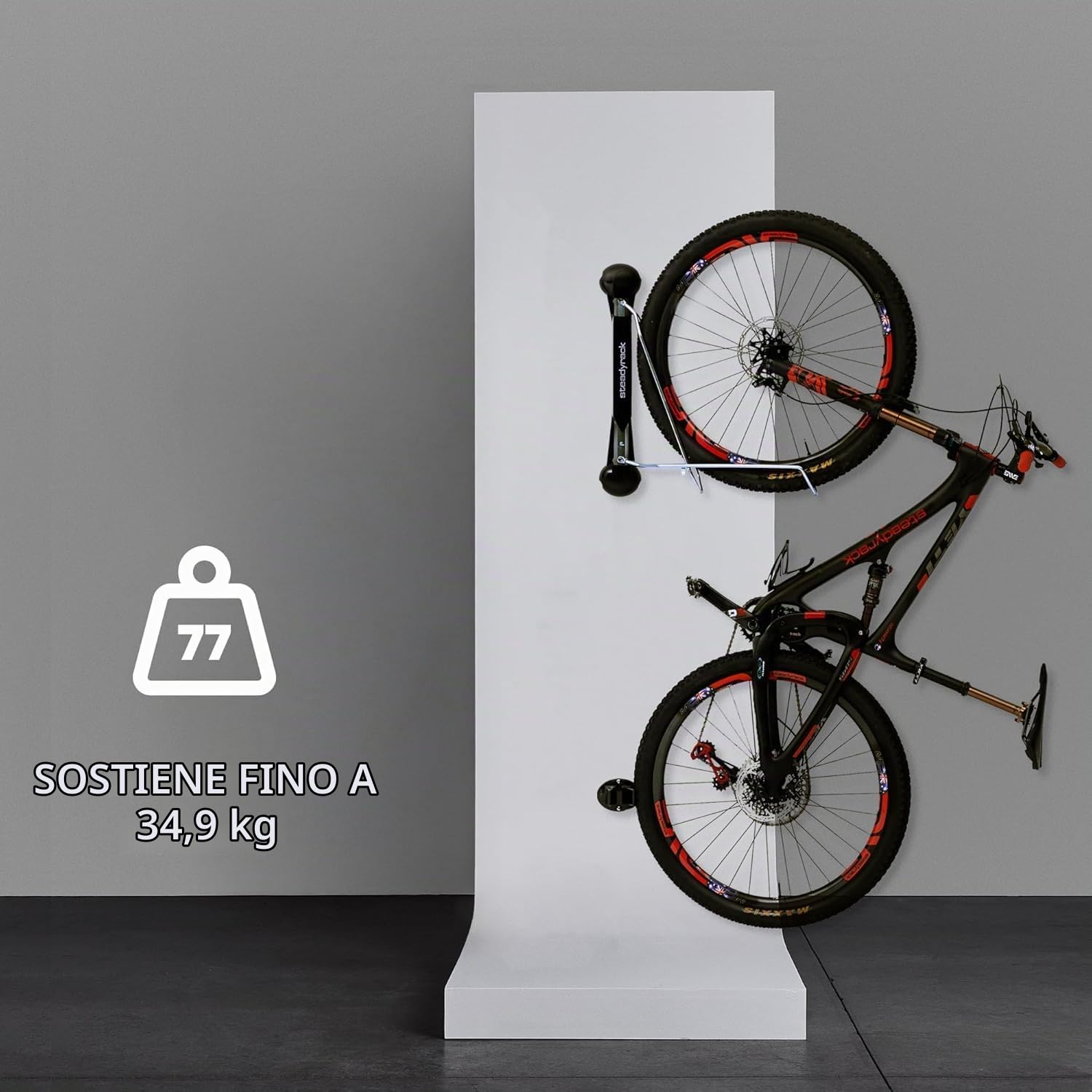 Steadyrack Porta Bici da Muro - Portabici da Classico - Una Soluzione per Casa, Garage o Bike Park