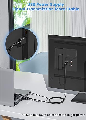 Vista 3 de FOINNEX Cable adaptador VGA a HDMI, 33FT/10M, 1080P para PC antigua a nuevo monitor/TV