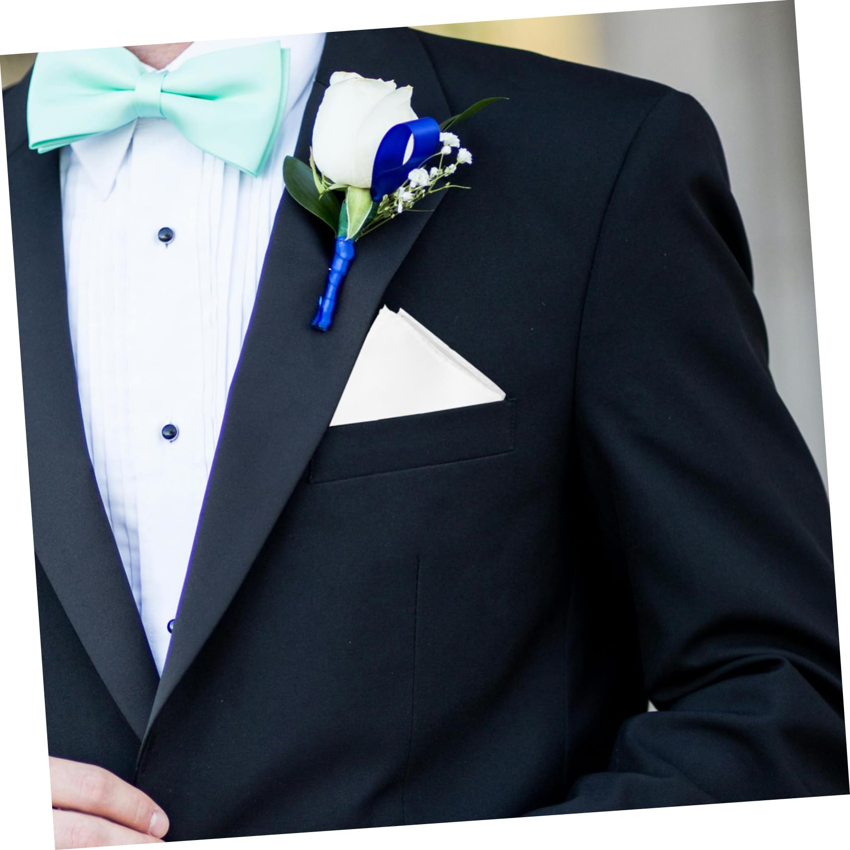 36 Pezzi Fazzoletti Taschino in Rayon Accessori Eleganti per Formali Matrimonio Party e Smoking Tessuto Leggero e Compatto per Viaggi