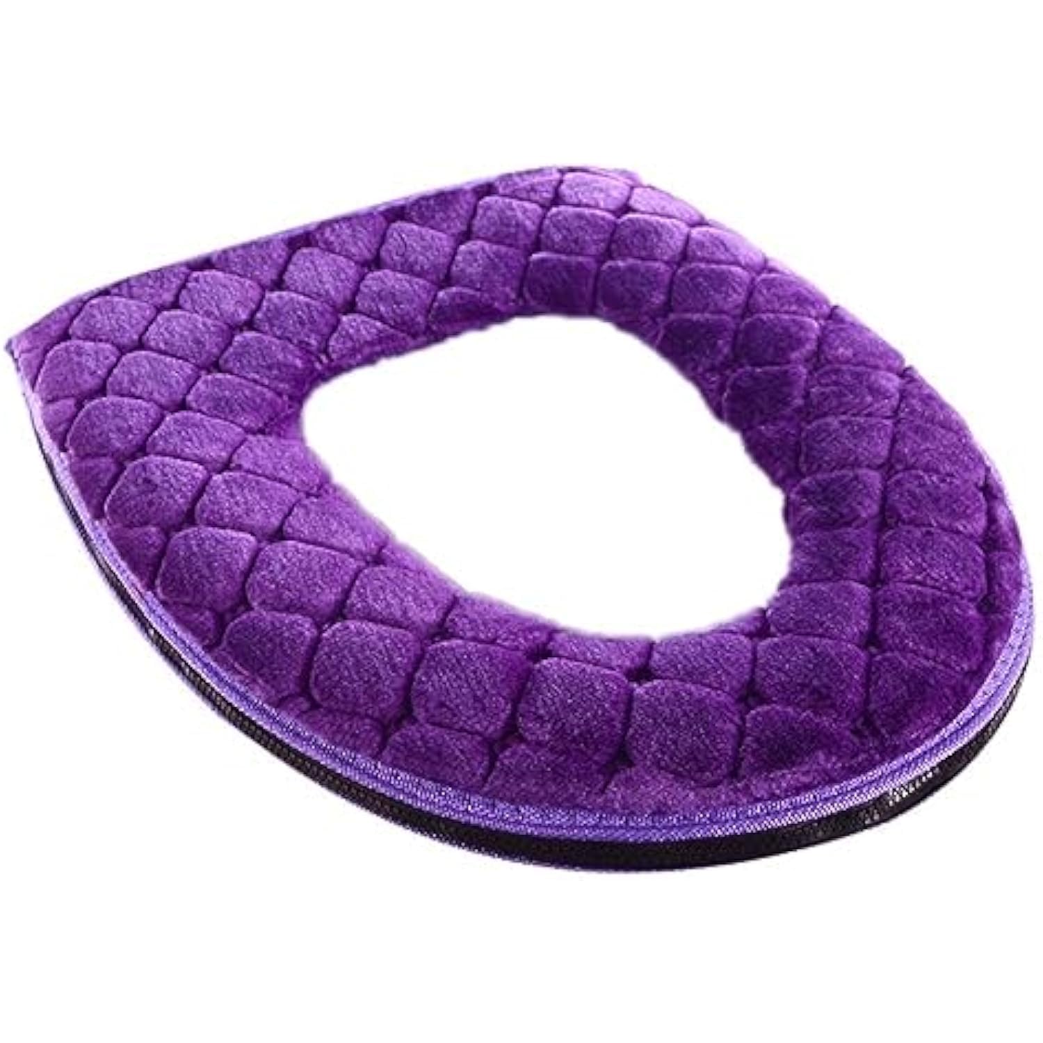 Ccuuhj Purple Soft Toilet Seat Cushion Washable And Comfortable Toilet Seat Cover Pads Reusable Thicker Warmer Cover Pads With Zipper (Purple)
