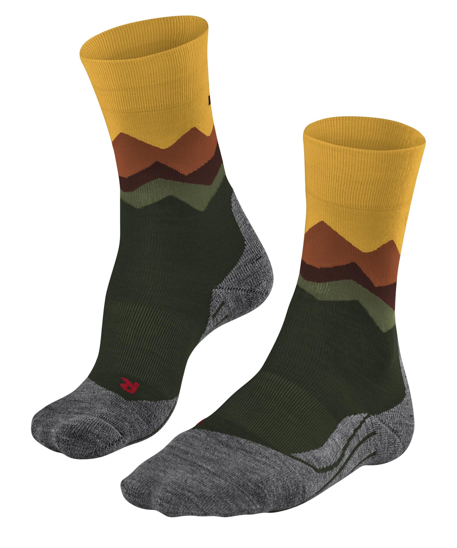 FALKE Men's TK2 Explore M So Wool Thick Anti-Blister 1 Pair Hiking Socks, Green Vertigo 7962 Crest-O, 5.5-7.5