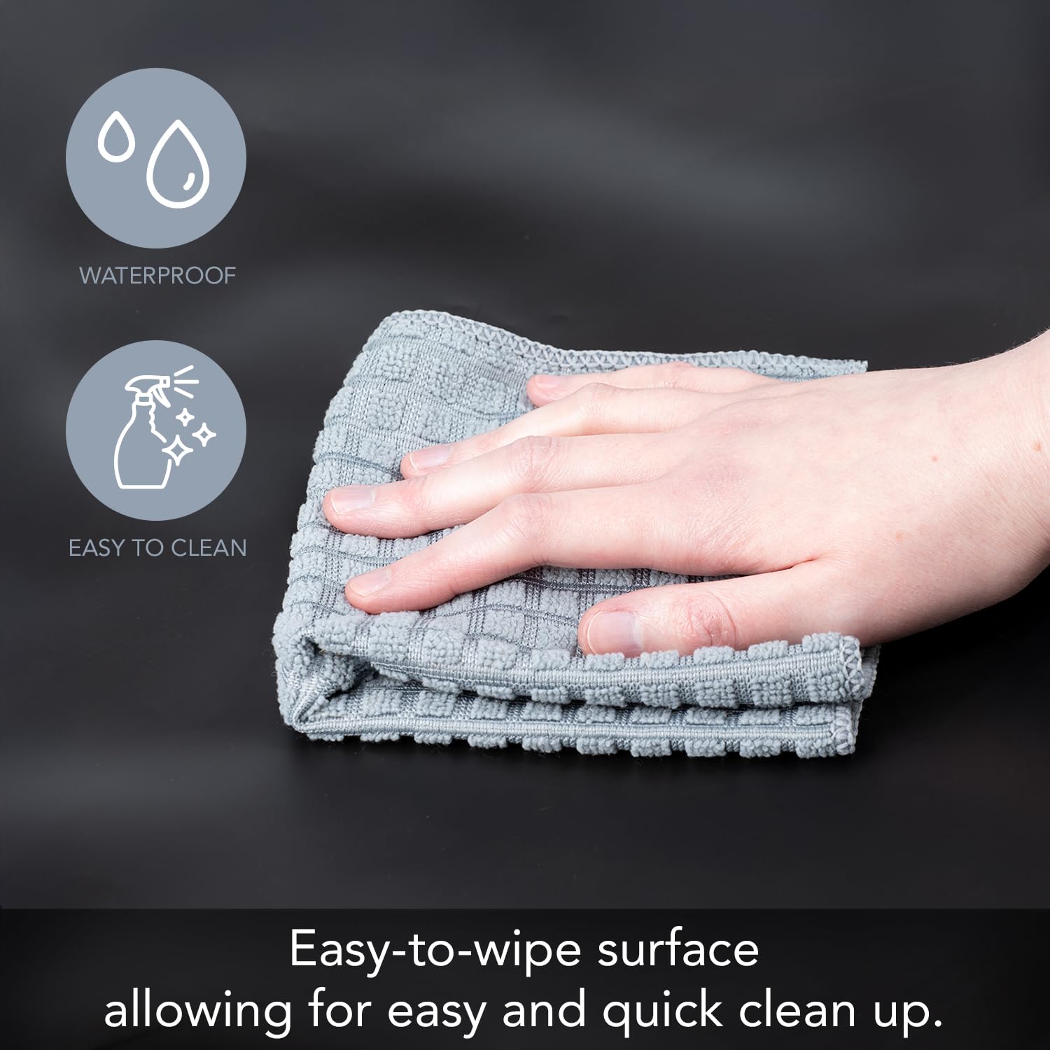 CounterArt Black Under Sink Mat to Protect from Spills, Stains, and Leaks Made in The USA 48” x 24” Non-Adhesive Waterproof Cabinet Protection Craft Mat Work Area Protection