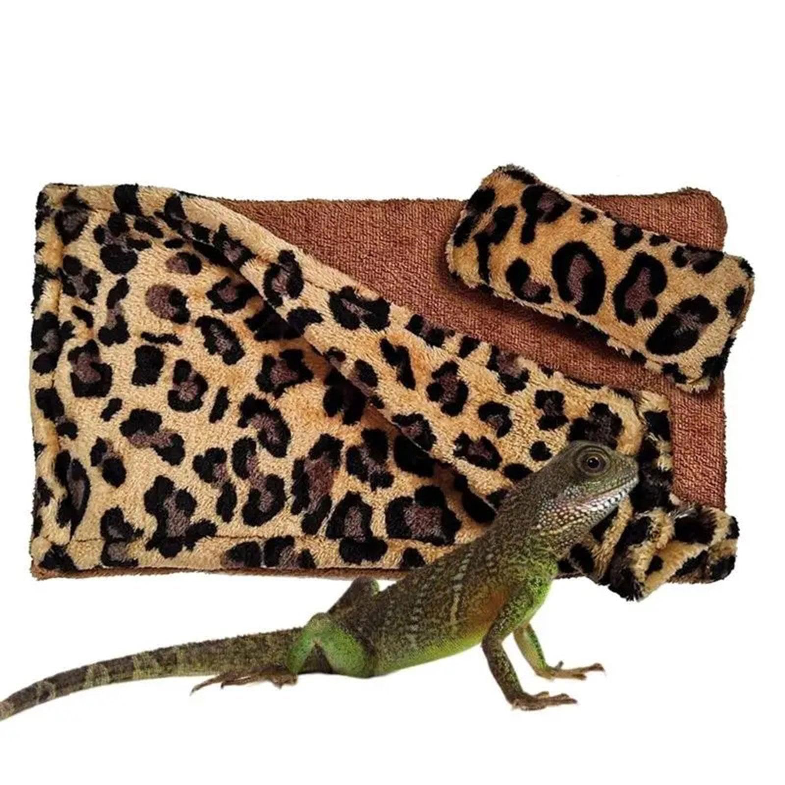 爬虫類飼育セット　フトアゴヒゲトカゲ ヒョウモントカゲモドキ レオパ 等 Amazon | Leefasy 枕と毛布付きのフトアゴヒゲトカゲのベッド