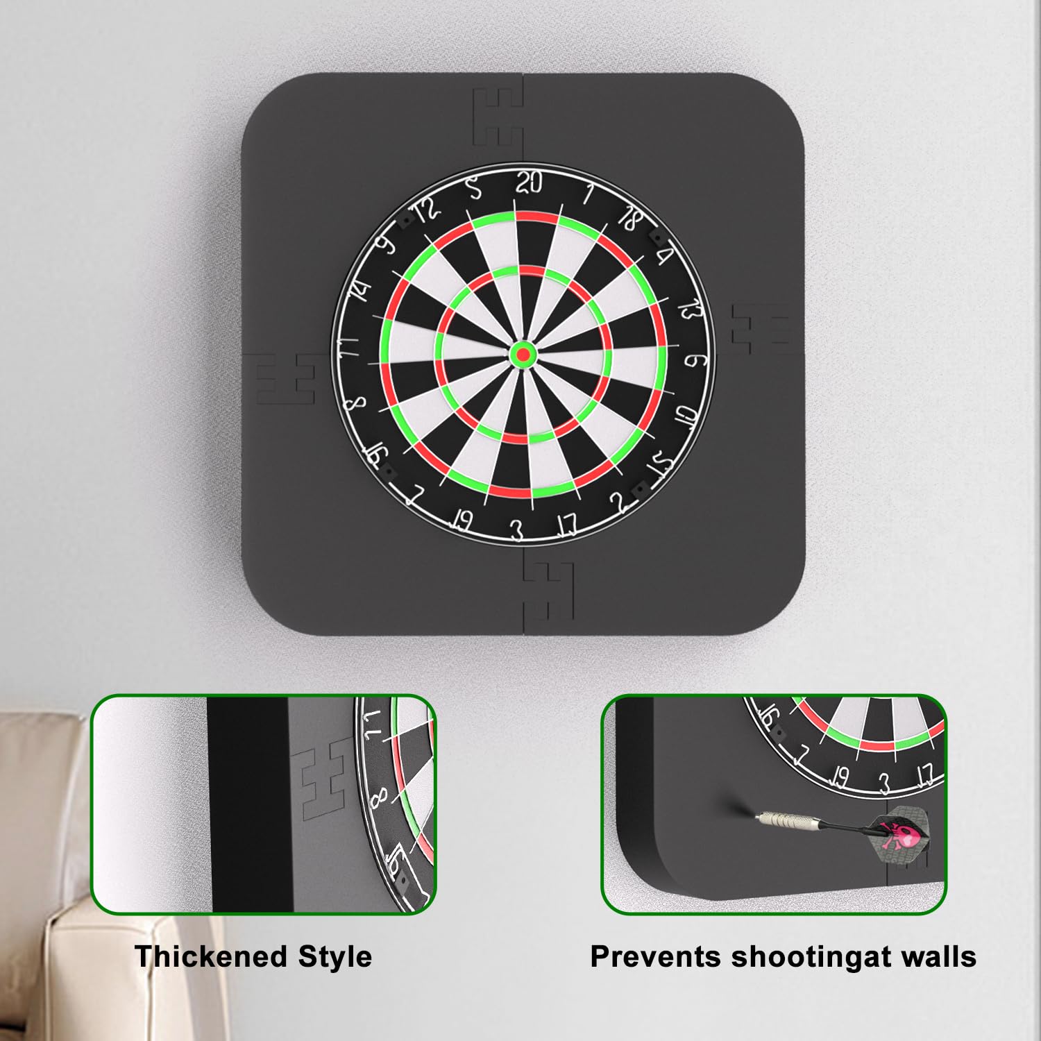 Dartscheibe Schutzring, strapazierfähiger Eva-Dartboard-Wandschutz für alle Dartboards in Standardgröße