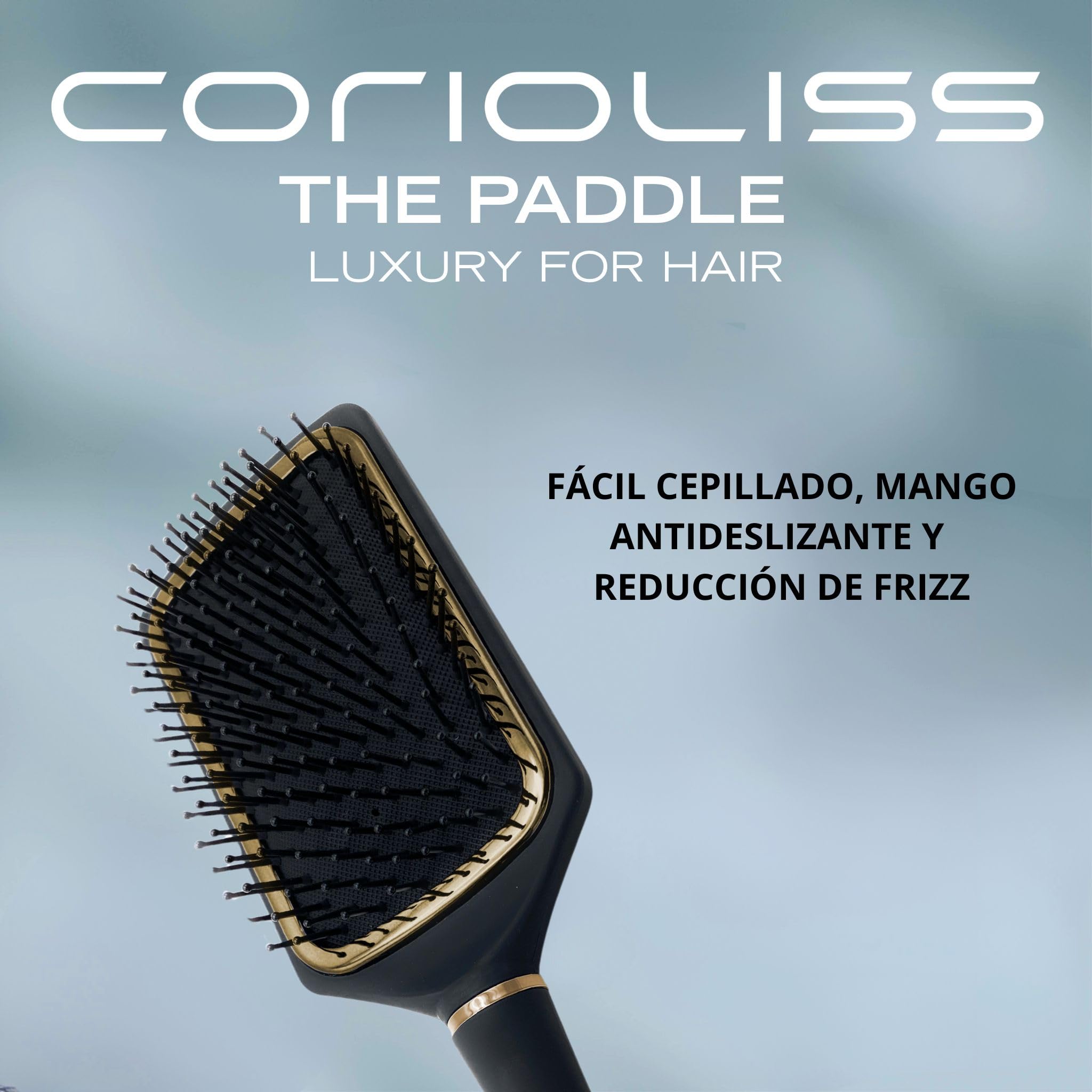 Corioliss C-Style | Plancha del Pelo | Placas de Titanio | Control de Temperatura 165º-220º | Iónica | Alisado Ondas | Incluye Cepillo Paddle | Calentamiento 30 Seg | Cable Giratorio | Leopard Gold