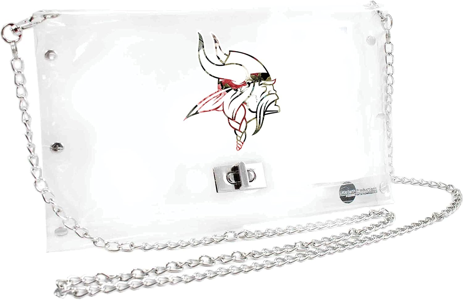 Littlearth NFL womens Nfl Clear Envelope Purse With Black Fashion Strap