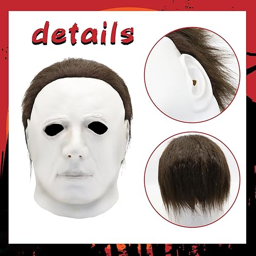 Miniatura 5 de Máscara de Michael Myers, máscara de Halloween para fiesta de disfraces, disfraz de Michael Myers
