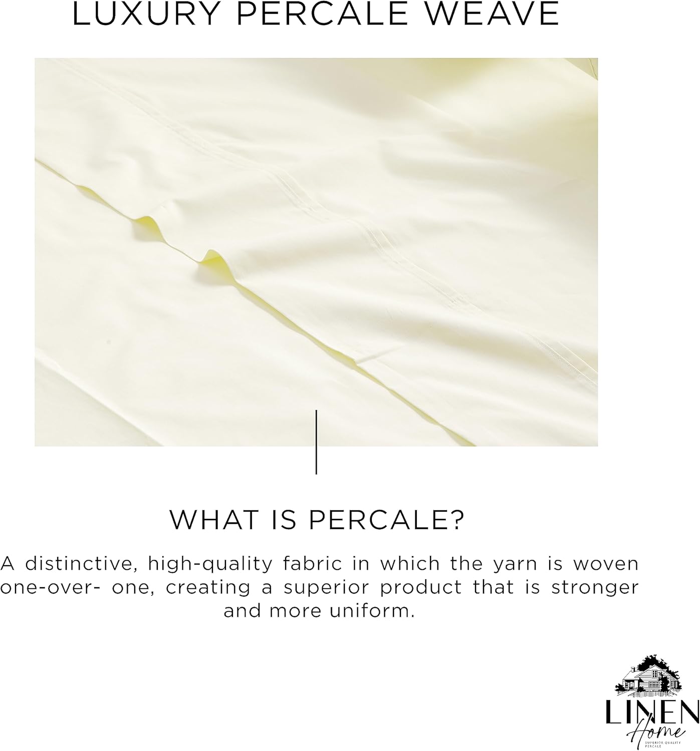 100% Cotton Combo Percale Flat Sheets Queen Size, White & Cream, 2 Flat Sheet- Crisp, Cool and Strong Bed Linen, Luxury Breathable Sheet