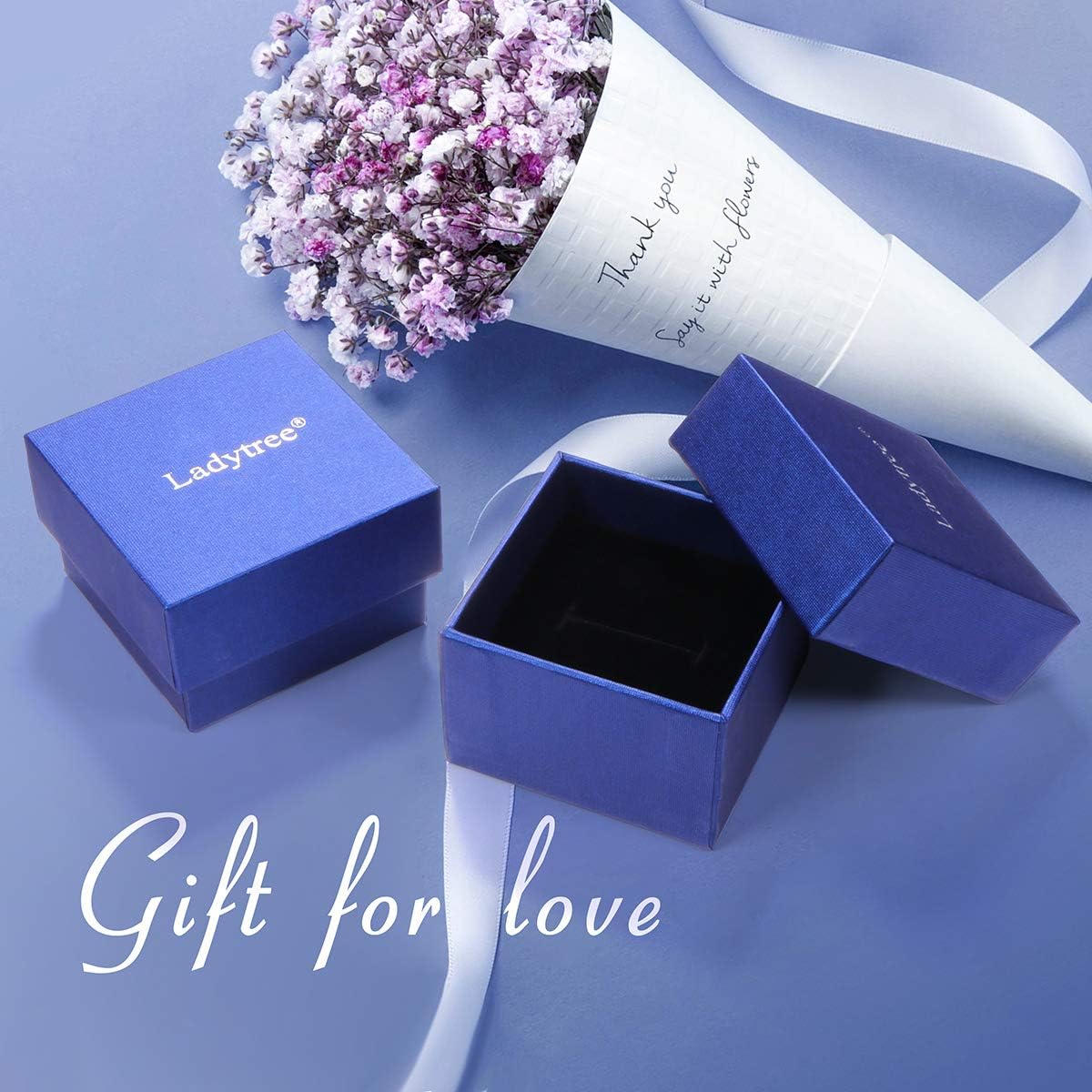 Ladytree 925 Sterling Silver Cross with Angel Wing Charm Pendant Rolo Chain Necklace, 18"