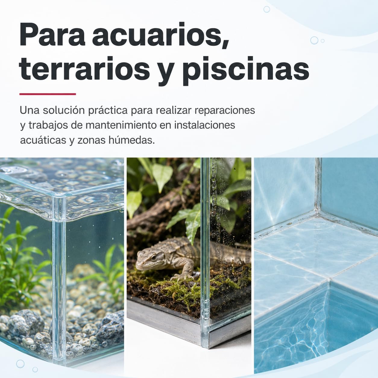 Sellador transparente 125 ml para acuarios y piscinas, pack de 12