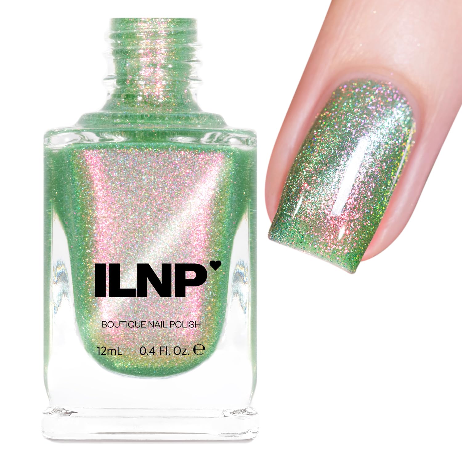 ILNP Power Surge - Lively Green Magnetic Shimmer Nail Polish