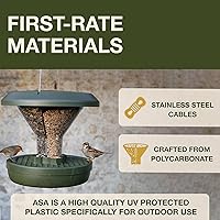 Vista 7 de SWISSINNO Comedero para pájaros – Comedero colgante para pájaros sin desorden para exteriores – Smart Birds Davos a prueba de derrames, cardenales
