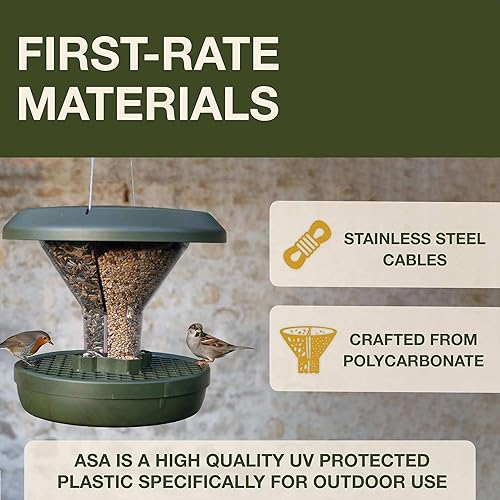 Miniatura 6 de SWISSINNO Comedero para pájaros sin desorden Davos Smart Birds  Comedero para pájaros sin derrames para exteriores  a prueba de ratones y ratas