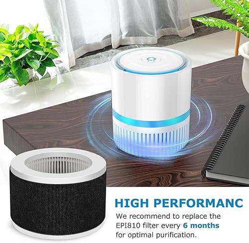 Miniatura 4 de Filtro de repuesto EPI810 compatible con purificadores de aire KOIOS y MOOKA y MEGAWISE EPI810, con filtro HEPA 3 en 1 para filtro Mooka EPI810,