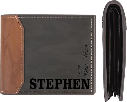 Custom Wallets for Men With Gift Box, Personalized Leather Wallets for Men