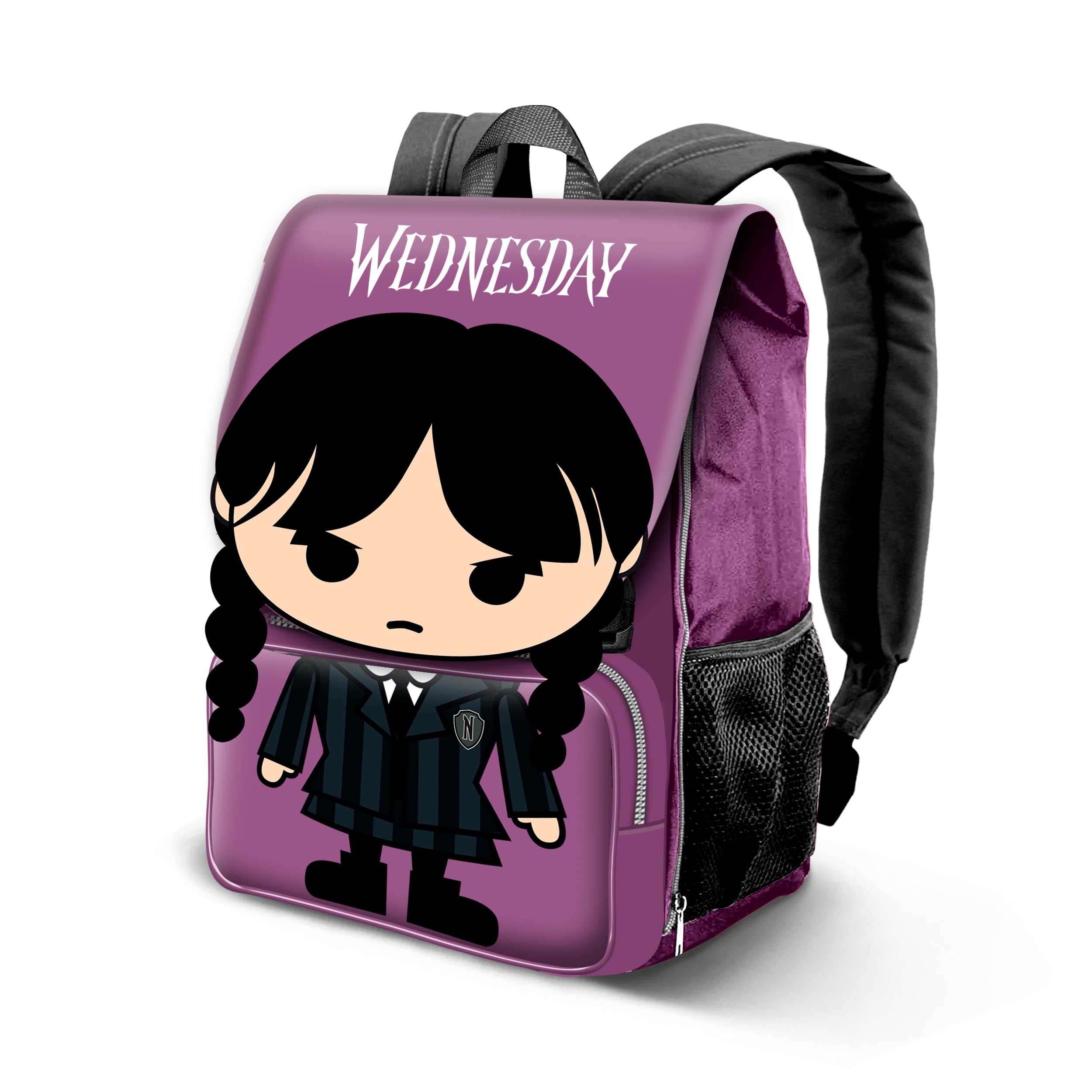 Wednesday Mercoledì Chibi-Zaino Espandibile Exp, Lilla, 30 X 45 Cm, Capacità 28 L-image