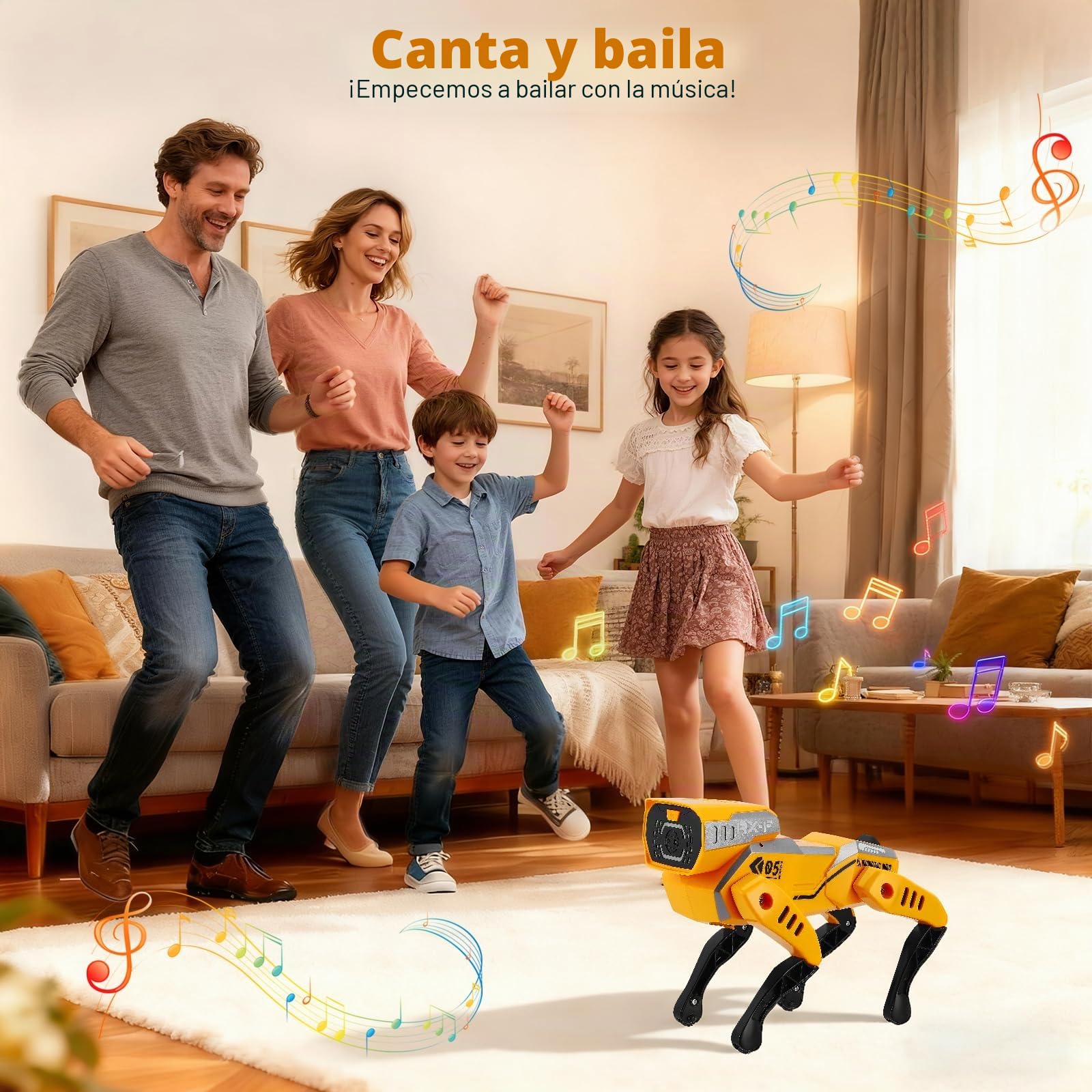 Robot para niños,Interactivo Robot Teledirigido con Control,Ojos LED, Música, Juguetes Robots niños y niñas de 3+,Programable Perro Robot Inteligente,Regalo Ideal para Niños