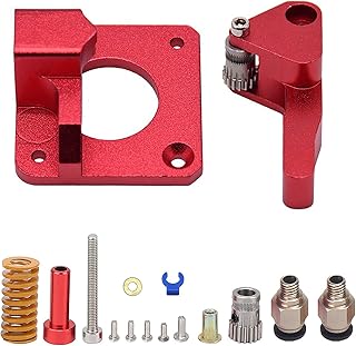 Dual Gear Extruder für Ender 3d drucker, Dual Pneumatic Joint Extruder 1.75mm Filament, Extruder für CR10/CR-10S/CR 10 PRO/Ender 3/Ender 3 Pro (Rot)