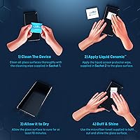 Vista 4 de LIQUID CERAMIC Glass Screen Protector Wipe On Scratch and Shatter Resistant Nano Protection for All Phones Tablets Smart Watches - Universal