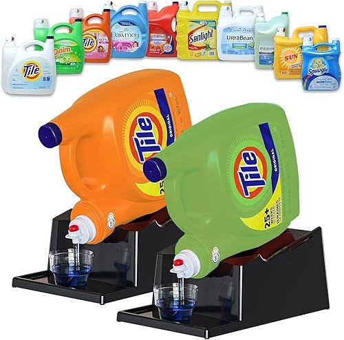 Miniatura 6 de Skywin Organizador de detergente para ropa sucia y bandeja de goteo para organización de la lavandería, bandeja de almacenamiento de vasos de jabón